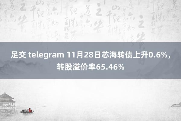 足交 telegram 11月28日芯海转债上升0.6%，转股溢价率65.46%