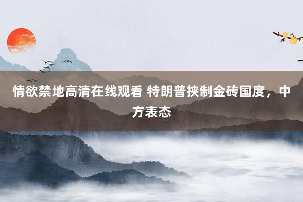 情欲禁地高清在线观看 特朗普挟制金砖国度，中方表态