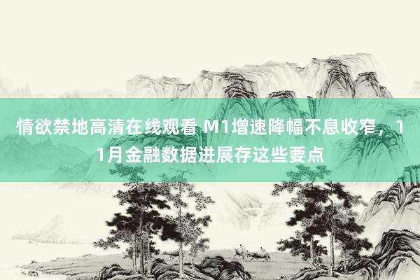 情欲禁地高清在线观看 M1增速降幅不息收窄，11月金融数据进展存这些要点